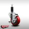 Service Caster 3.5'' SS Red Poly Swivel 1-1/8'' Expanding Stem Caster with Brake SCC-SSEX20S3514-PPUB-RED-TLB-118 - alternate 3